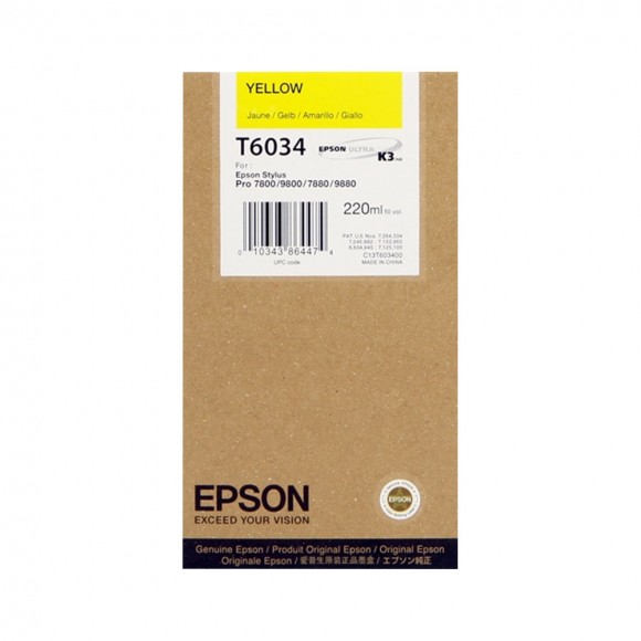Epson Yellow Ink for the 9880/7880 220ml T603400